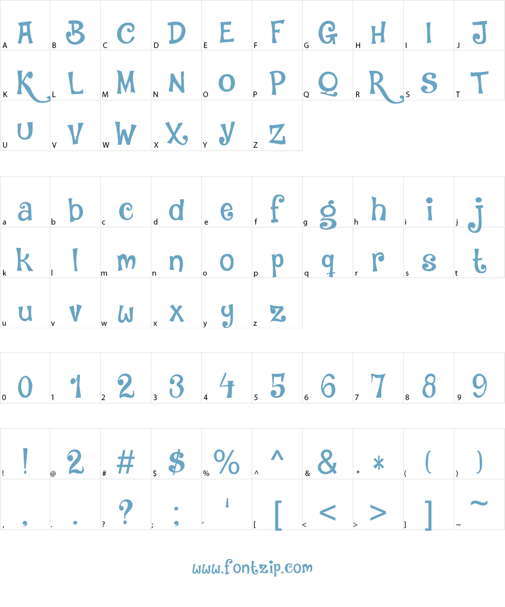 DK Jambo Font Character
